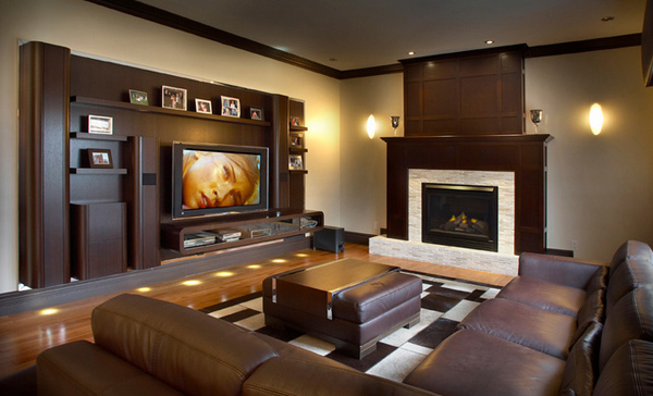 Brown Living Room