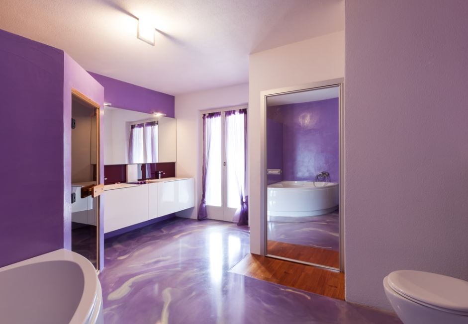 Large Purple Bathroom